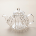Ribbed Glass Teapot with Infuser