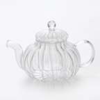 Ribbed Glass Teapot with Infuser