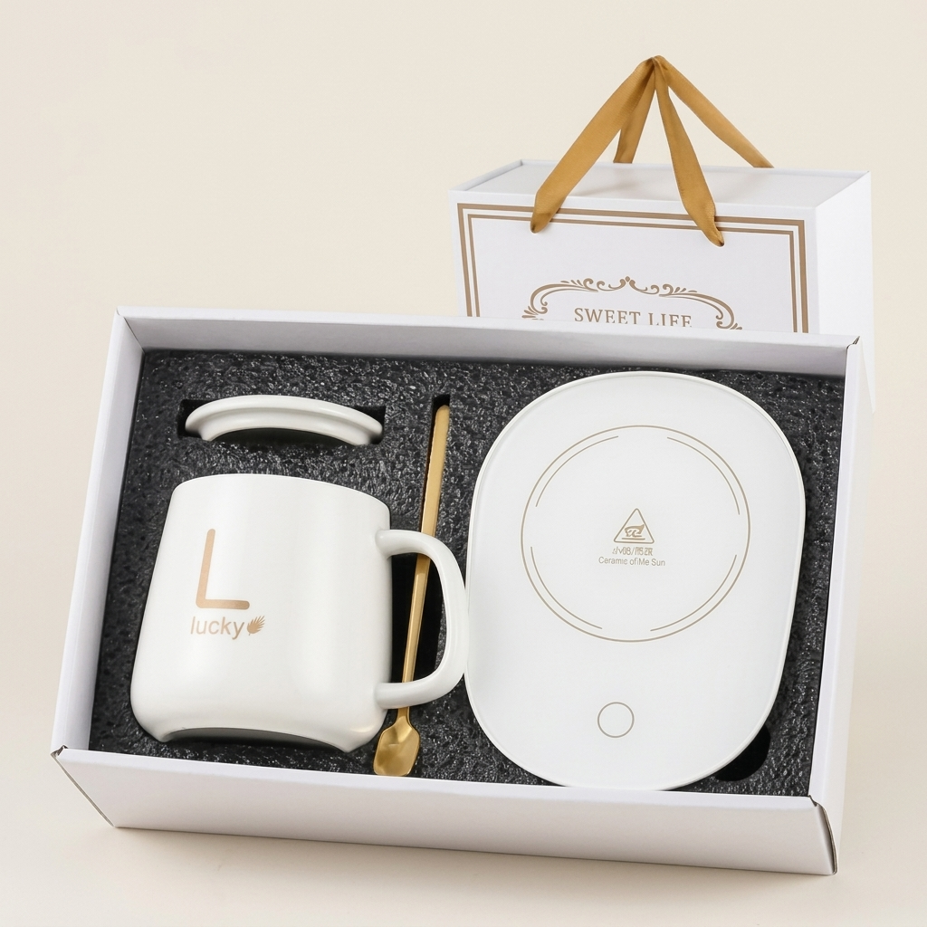 Ceramic Mug Warmer Gift Set, 400 ml