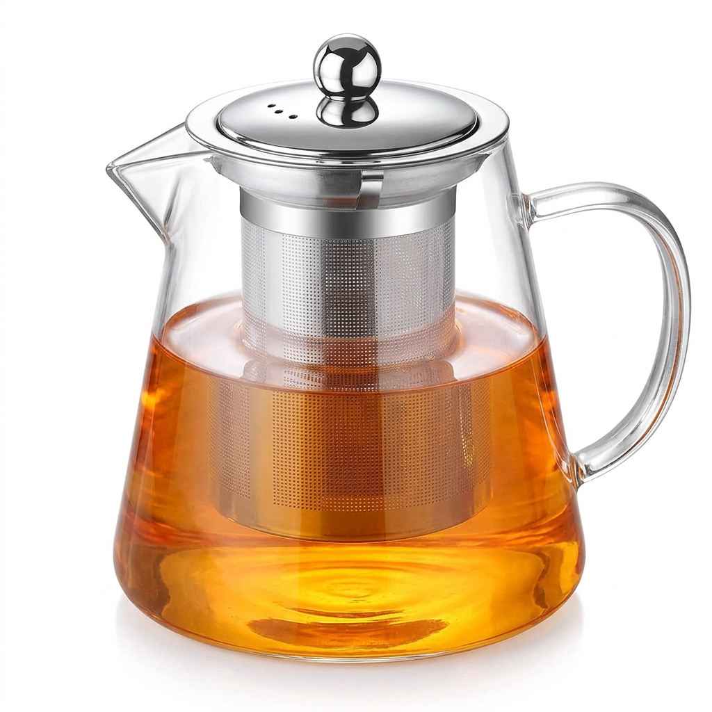 Tapered Glass Teapot with Infuser