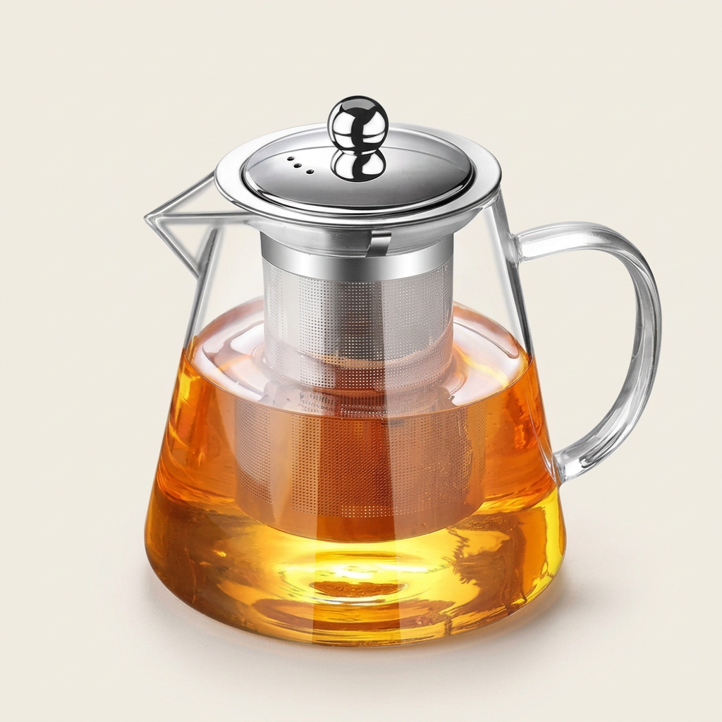 Tapered Glass Teapot with Infuser