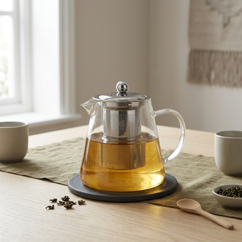 Tapered Glass Teapot with Infuser