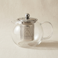Round Glass Teapot with Steel Infuser