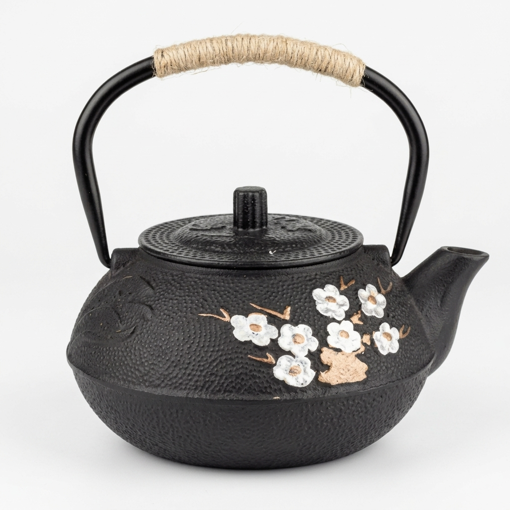 Plum Blossom Cast Iron Teapot with Infuser