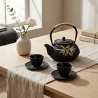 Plum Blossom Cast Iron Teapot with Infuser