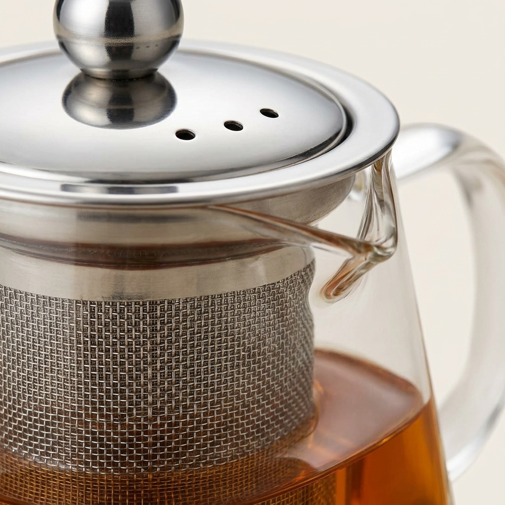 Square Glass Teapot with Infuser
