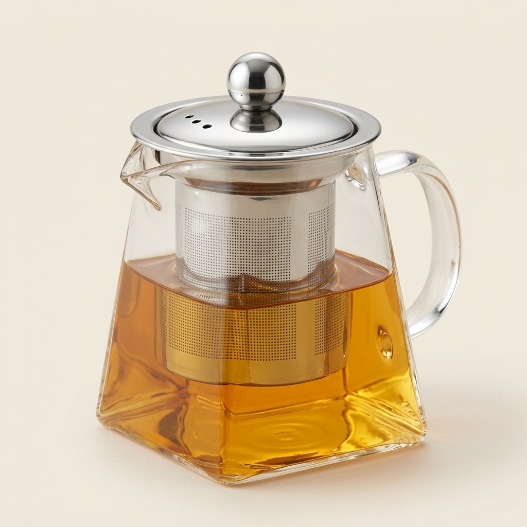 Square Glass Teapot with Infuser