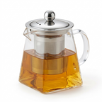 Square Glass Teapot with Infuser