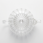 Ribbed Glass Teapot with Infuser
